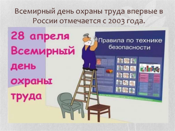 В НЦПО №1 с 27.04. проходит неделя «Охраны труда» посвящённый Всемирного дню охраны труда.
