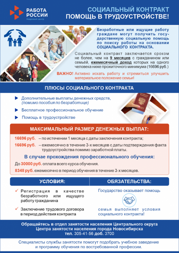 Социальный контракт. Помощь в трудоустройстве 2024