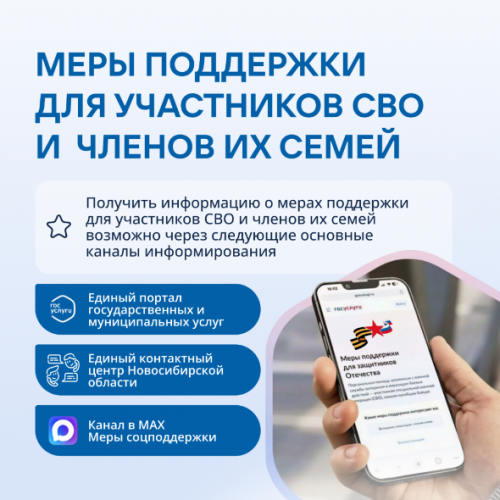 Меры поддержки для участников СВО и их семей